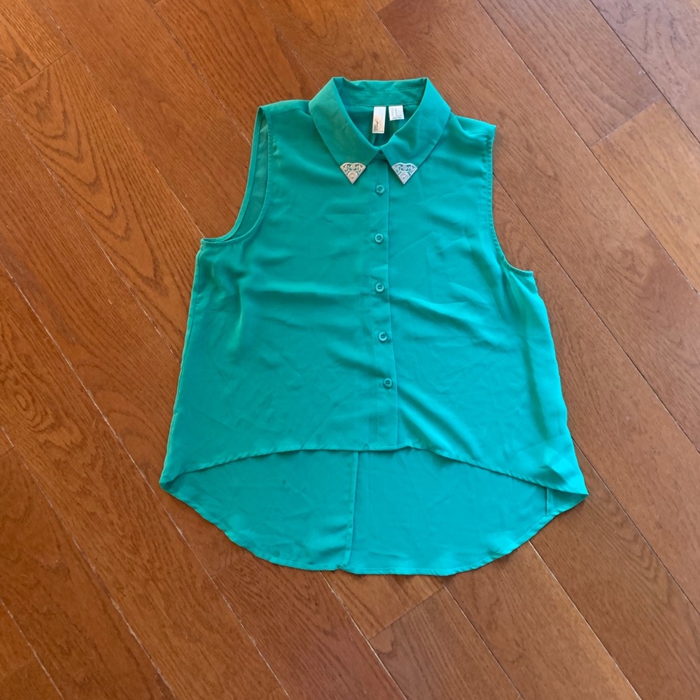 Teal Sleeveless Top